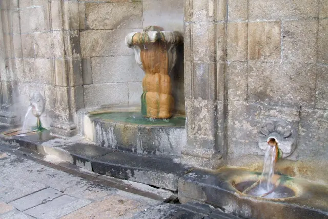 Lo que distingue a esta fuente de Orense son sus aguas, y es que provienen de unos manantiales de aguas termales y emergen a una temperatura en ocasiones cercana a los 70 grados centígrados.