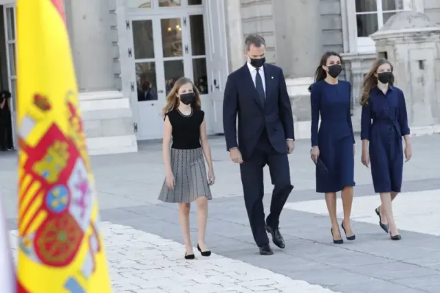 La familia Real presidió en el verano de 2020 un solemne homenaje de Estado a las víctimas del coronavirus, en el Palacio Real de Madrid.