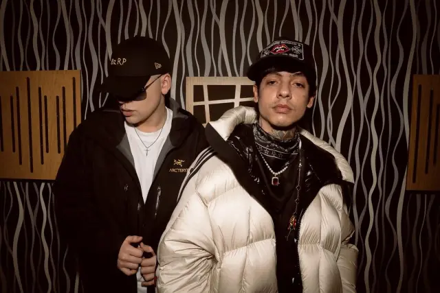 El productor Bizarrap y el cantante Natanael Cano