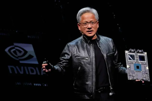 El director ejecutivo de Nvidia, Jensen Huang, habla en un evento previo al foro COMPUTEX en Taipei, Taiwán.