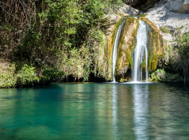 Cascada de Blau, en la comarca de La Garrotxa, Girona.