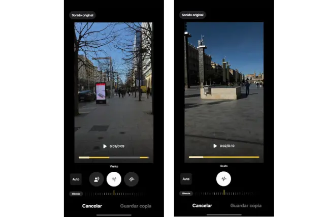Capturas de pantalla del Borrador audio