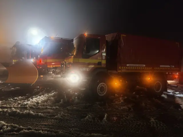 Movilizada la UME de Zaragoza por las fuertes nevadas en Soria   
