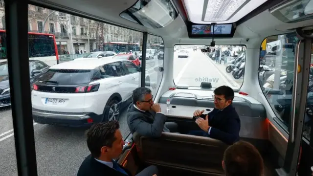 Interior del minibús.