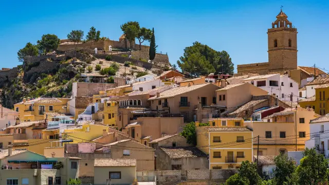 Pueblo de Polop, en la provincia de Alicante (Comunidad Valenciana, España)