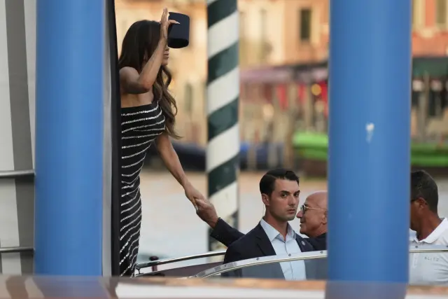 Lauren Sanchez y Jeff Bezos en Venecia