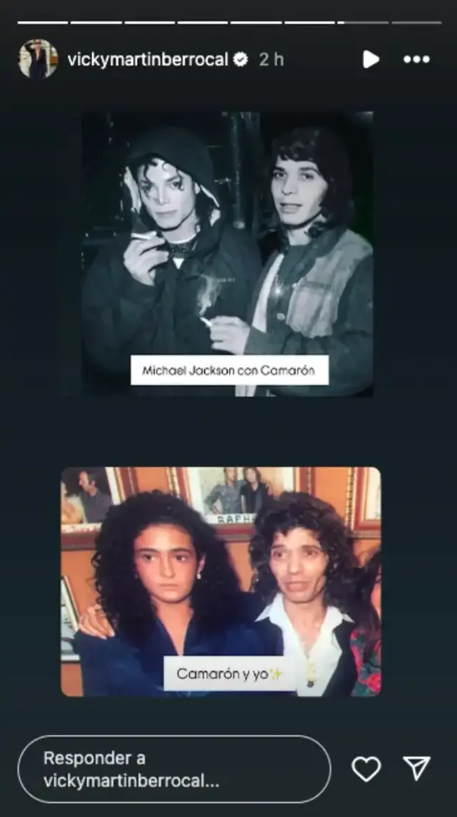 Vicky Martín Berrocal, Camarón y Michael Jackson.