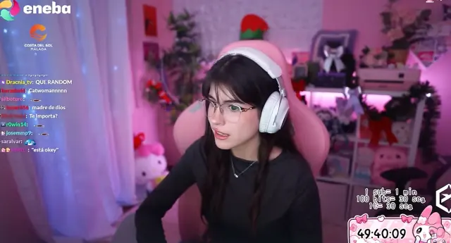 La 'streamer' Abby en directo.