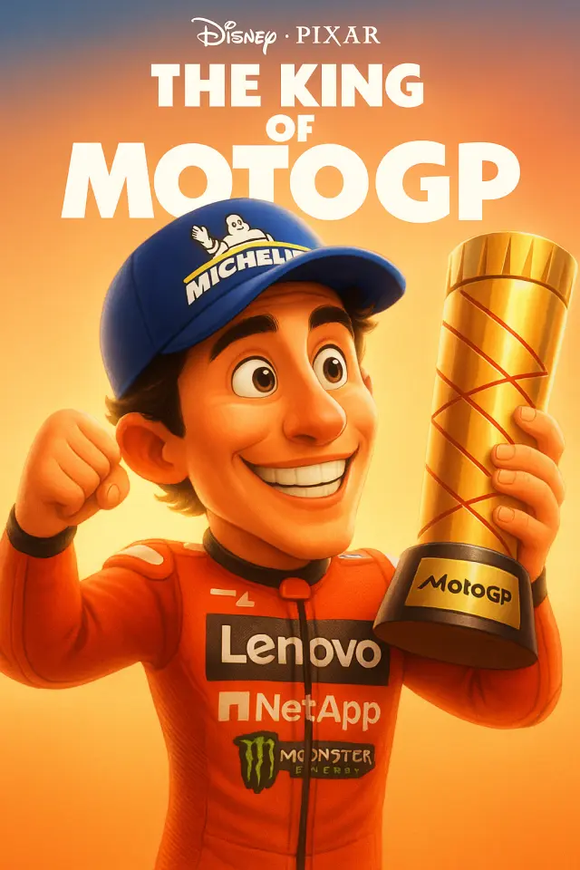 Póster estilo Disney Pixar de Marc Márquez
