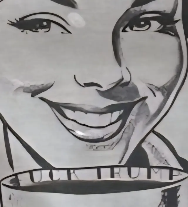 "Fuck Trump" (Que te den o jódete Trump), en la taza de café.