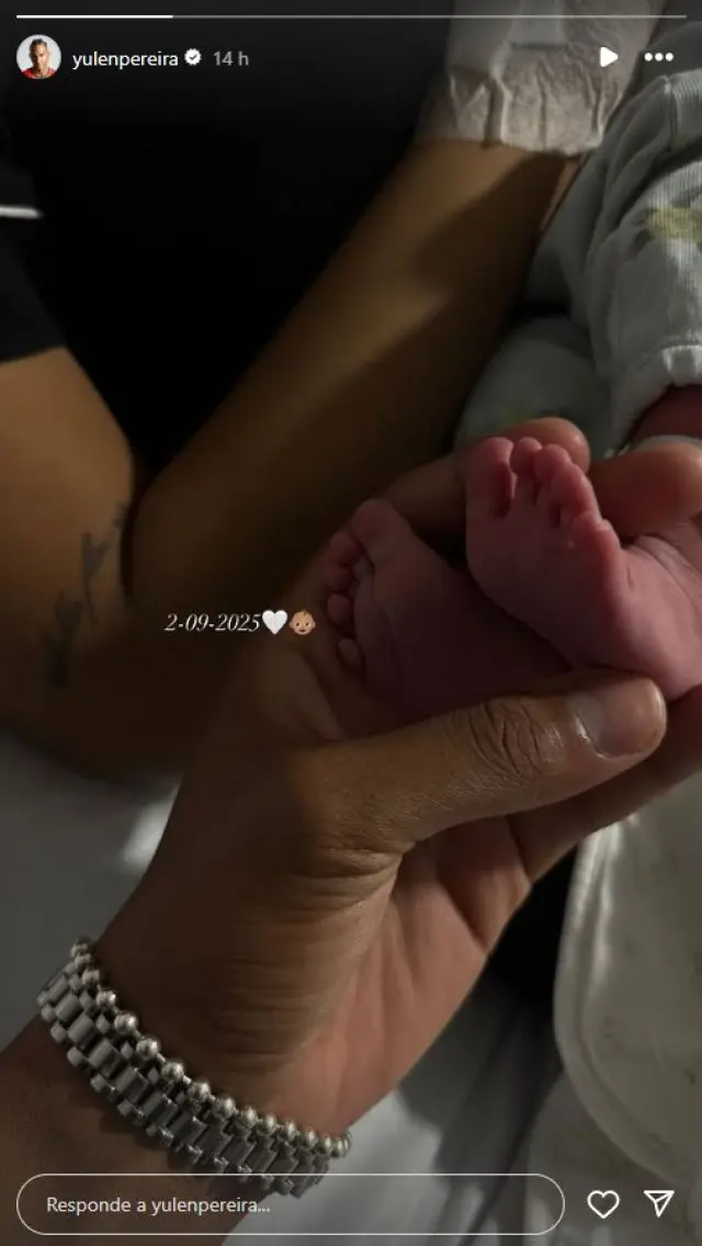 Primera fotografía del bebé de Jeimy Báez y Yulen Pereira.
