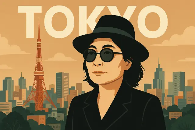 Ilustración en la que podemos reconocer a Yoko Ono.
