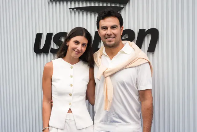 Carola Martinez y Sergio Pérez en el US Open.