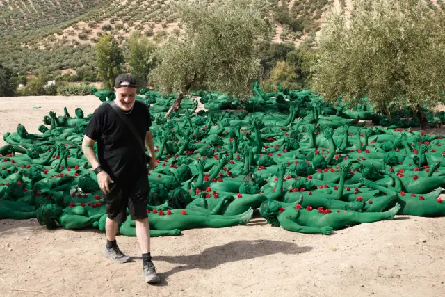 Spencer Tunick en una de las sesiones fotográficas de 'Retrato Alhambra 1925'.