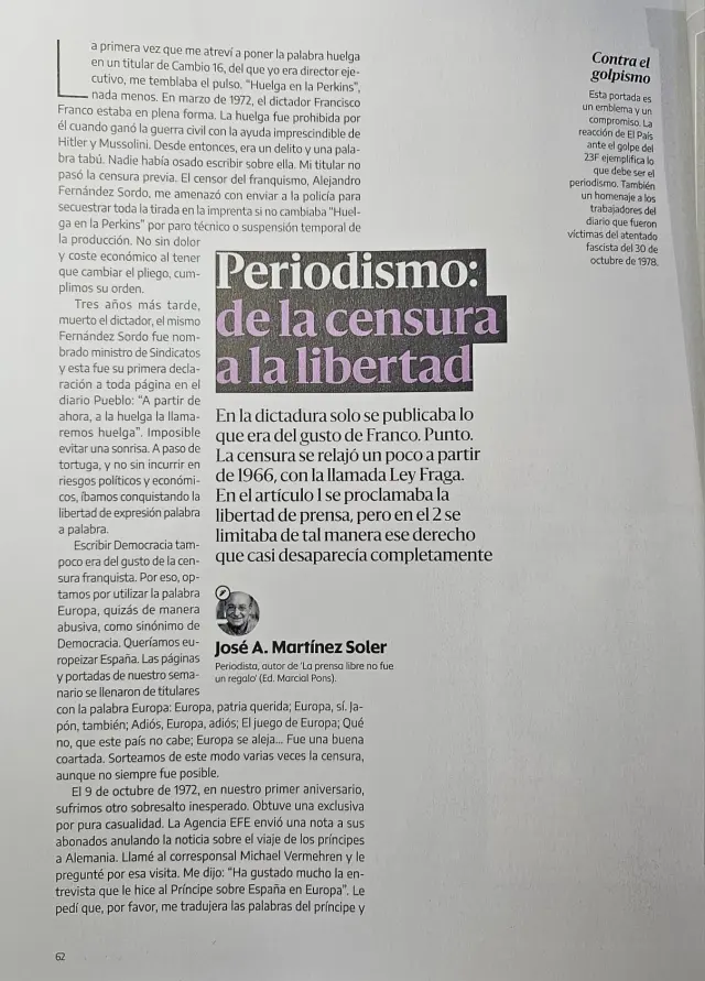 Periodismo: de la censura a la libertad.