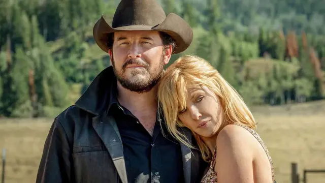 Cole Hauser y Kelly Reilly como Rip Wheeler y Beth Dutton en 'Yellowstone'