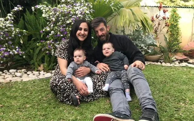 David Cunio, con su familia.