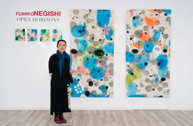 Fumiko Negishi, en una de sus exposiciones.