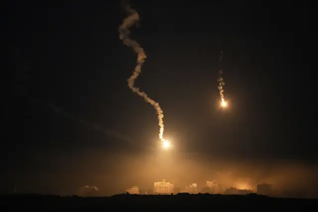 Bombardeo del Ejército israelí en la Franja de Gaza.