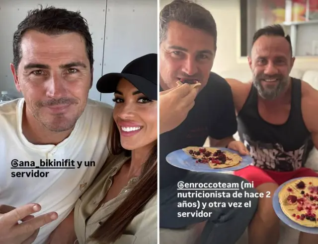 Iker Casillas desmiente su relación con su amiga Ana Belén publicando fotos  de su marido: "Es mi nutricionista de hace 2 años"