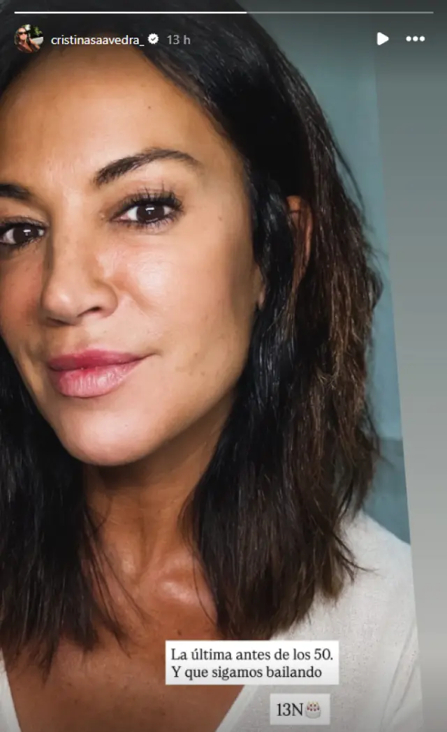 Cristina Saavedra en sus 'stories' de Instagram