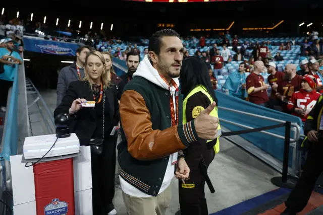 Koke en el partido de la NFL en el Santiago Bernabéu.