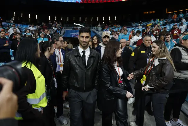 Marco Asensio en la NFL en Madrid.