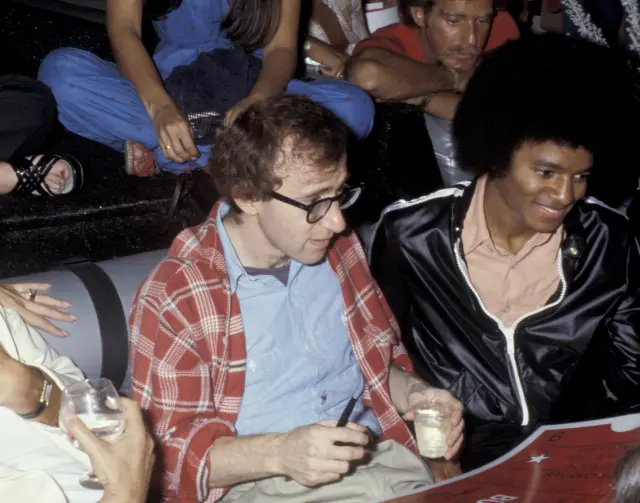 Woody Allen and Michael Jackson at the Studio 54 in New York City, New York (Photo by Ron Galella/Ron Galella Collection via Getty Images)
