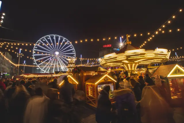Mercadillo navideño en Katowice (Polonia)