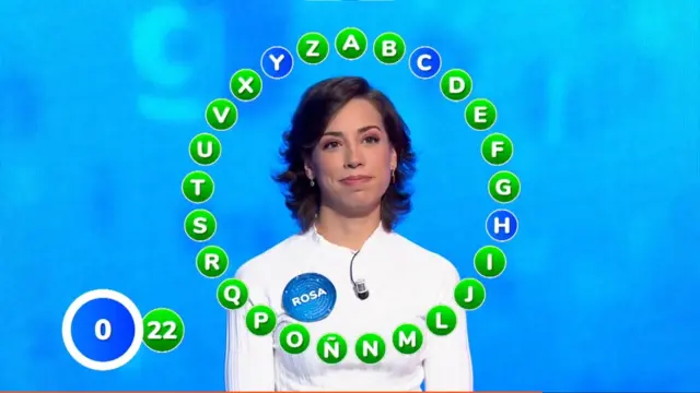 Rosa, en 'Pasapalabra'.