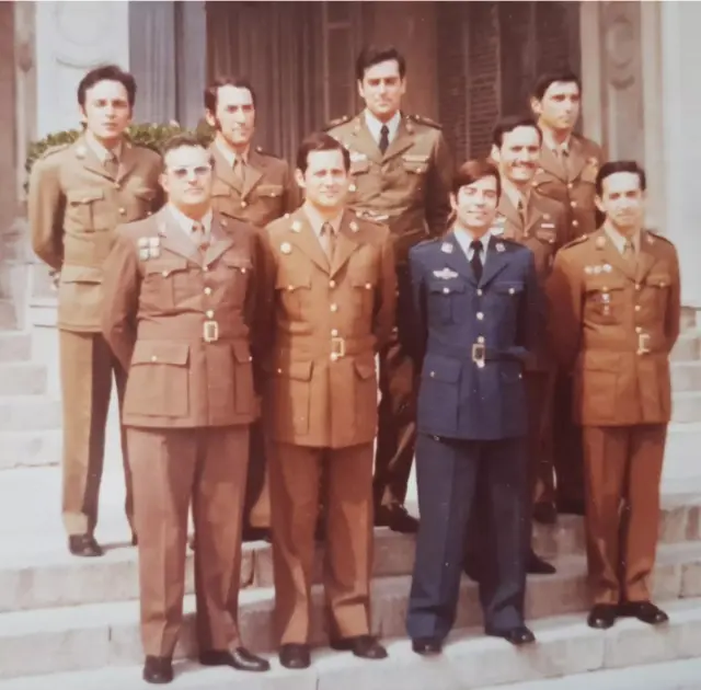 Los 9 miembros fundadores de la UMD detenidos en julio de 1975.