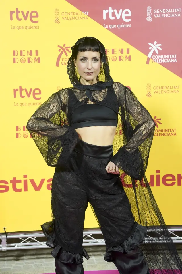 BENIDORM, ALICANTE COMUNIDAD VA, SPAIN - FEBRUARY 06: Singer Rosalinda Galan during the welcome to Benidorm Fest 2026, at the Benidorm Cultural Centre, on 7 February 2026, in Benidorm, Alicante, Comunidad Valenciana, Spain. This is the fifth edition of the festival in which two semi-finals will be held - on 10 and 12 February - before the final on 14 February 2026. (Photo By Roberto Plaza/Europa Press via Getty Images)
