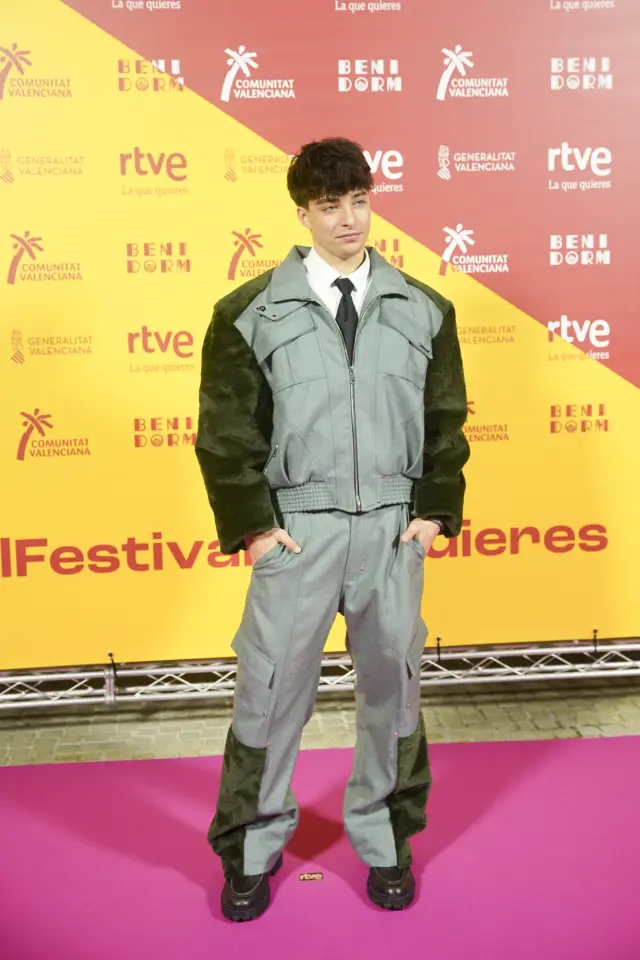 BENIDORM, ALICANTE COMUNIDAD VA, SPAIN - FEBRUARY 06: Singer Izan Llunas during the welcome to Benidorm Fest 2026, at the Benidorm Cultural Centre, on 7 February 2026, in Benidorm, Alicante, Comunidad Valenciana, Spain. This is the fifth edition of the festival in which two semi-finals will be held - on 10 and 12 February - before the final on 14 February 2026. (Photo By Roberto Plaza/Europa Press via Getty Images)