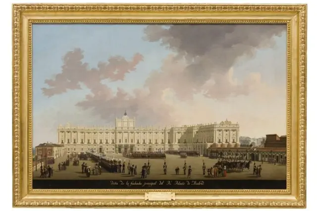Fernando Brambila, Vista de la fachada principal del Palacio Real, 1829-1834.