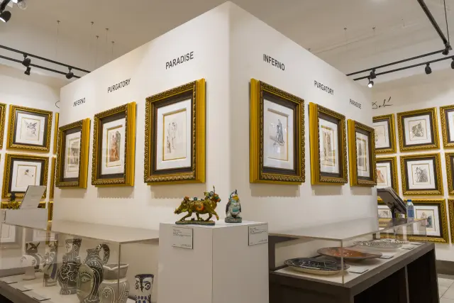 AME4065. NUEVA YORK (ESTADOS UNIDOS), 11/02/2026.- Fotografía que muestra obras en la galería Park West de SoHo donde se exhiben obras de los pintores Picasso, Salvador Dalí y Joan Miró este miércoles, en Nueva York (Estados Unidos). EFE/ Angel Colmenares
