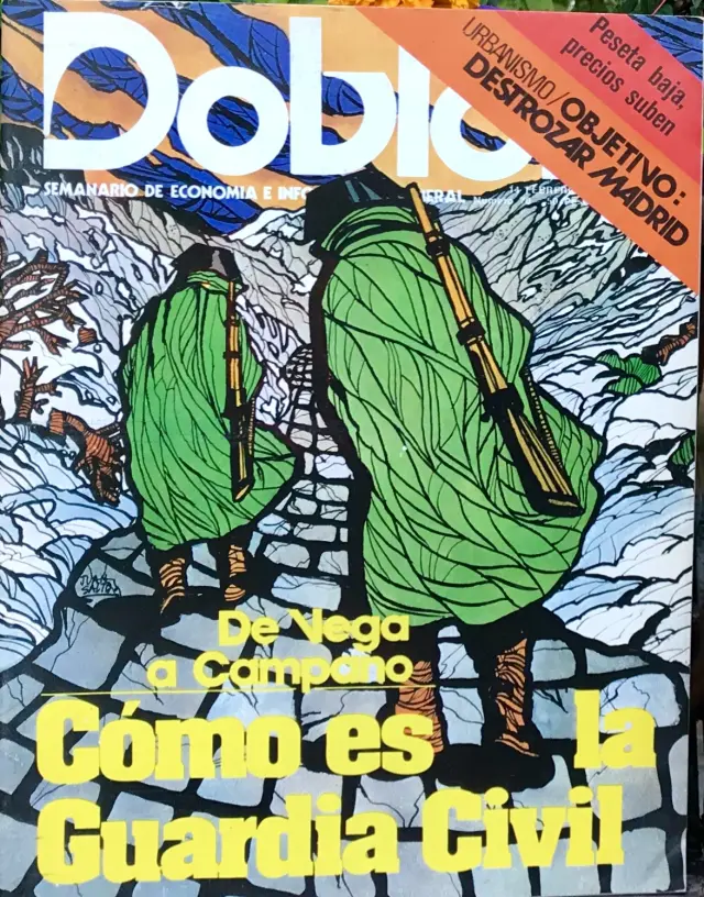 Portada del semanario Doblón donde publiqué la purga de moderados en la Guardia Civil que motivó mi secuestro para descubrir mis fuentes de información