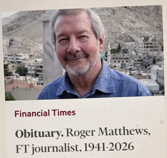 Obituario de Roger Matthews publicado por Financial Times