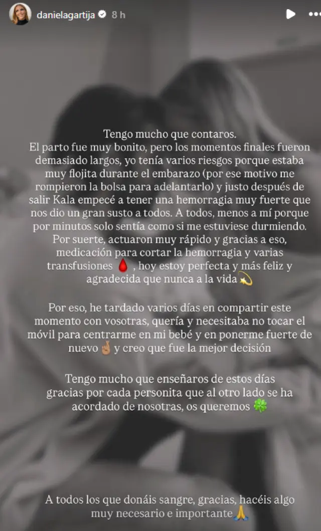 Danna Ponce ofrece detalles sobre su parto.