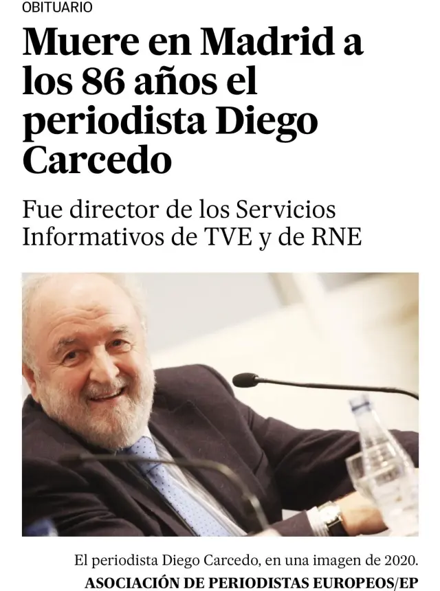 Me enteré por elpais.com justo a tiempo para acudir al tanatorio de Majadahonda.