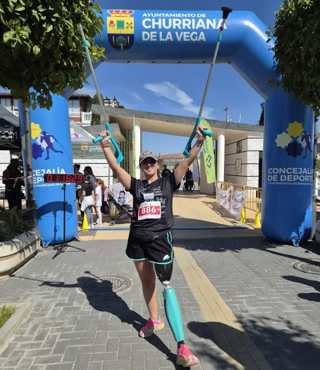 Mayte Sánchez, el pasado 28 de marzo, tras superar sus primeros 5km "del tirón sin molestias".