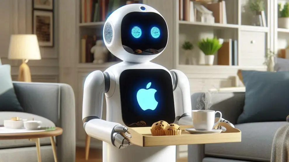 Robot humanoide ayudando en tareas del hogar