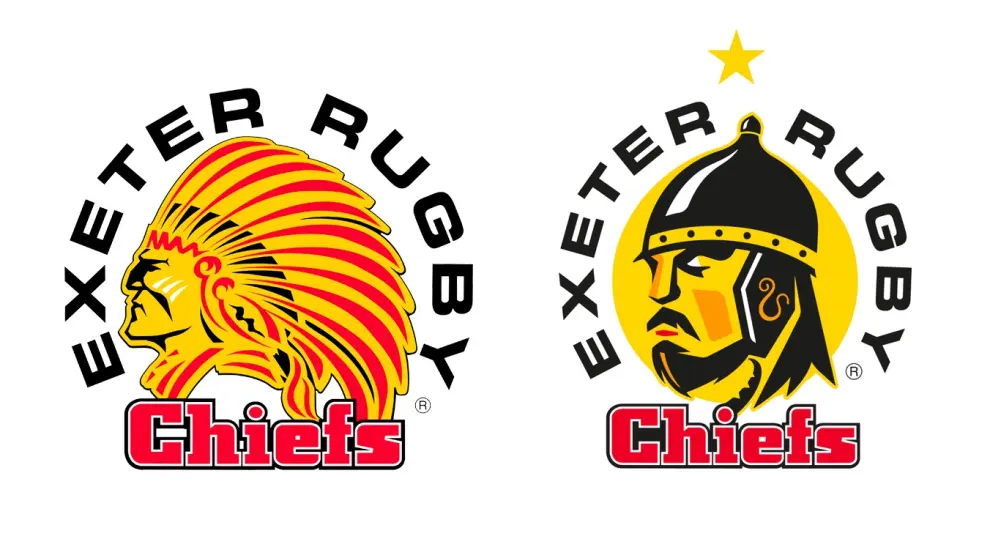 Escudos y logos. Exeter Chiefs: sustituyeron a un jefe indio por un ...