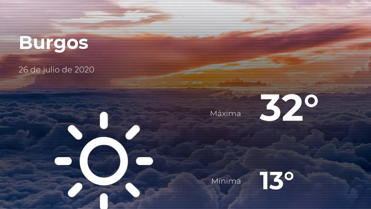 El tiempo en Burgos previsión para hoy domingo 26 de julio de 2020