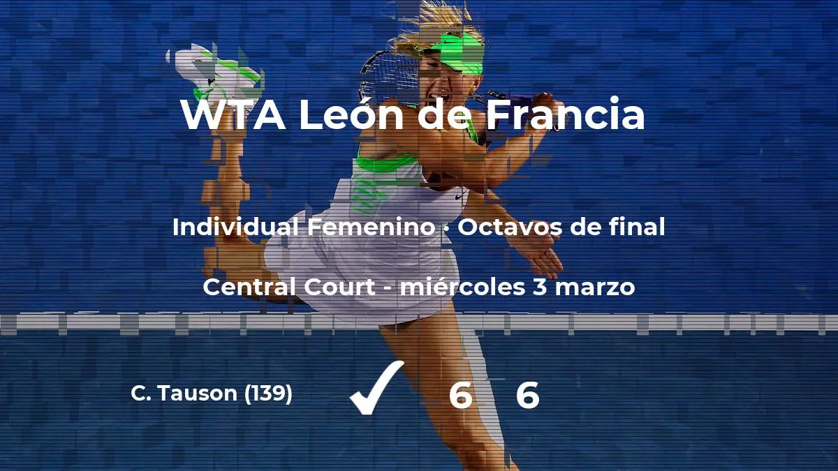 Resultados de tenis en directo: partido Clara Tauson - Timea Babos en WTA León de Francia