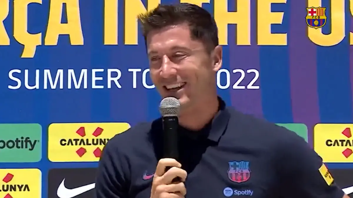 Lewandowski, tras ser presentado con el Barça: «Hay mucha calidad en el equipo y mucho potencial»