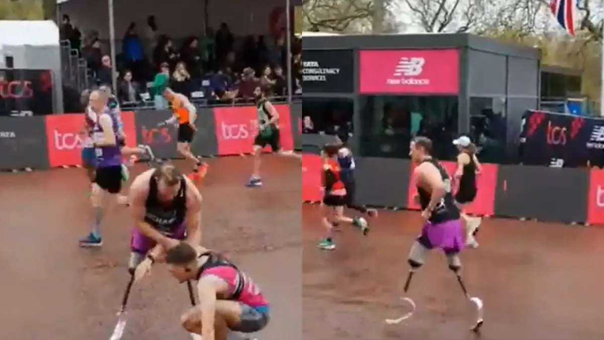 El admirable gesto del medallista paralímpico, Richard Whitehead, en la maratón de Londres