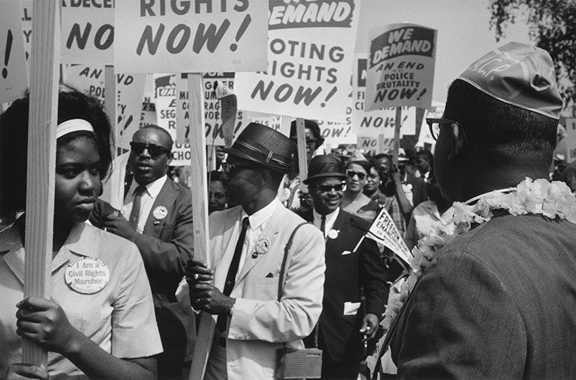 Leonard Freed documentó todo el acto en favor de los derechos civiles