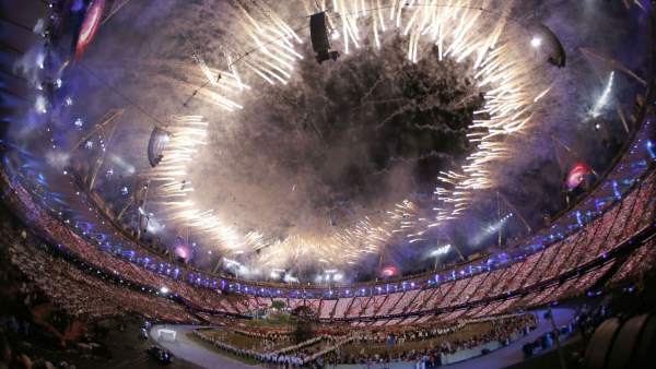 El estadio olímpico, en el momento en el que finalizó el desfile.