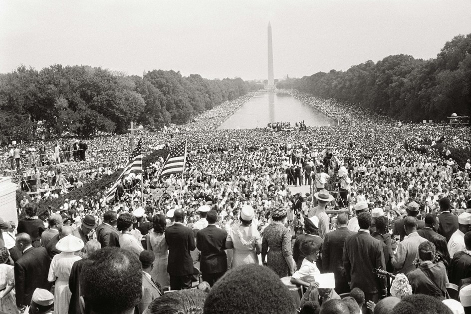 Marcha sobre Washington de 1963. Medio millón de activistas por los derechos civiles escucharon el discurso de Martin Luther King 'I have a dream'
