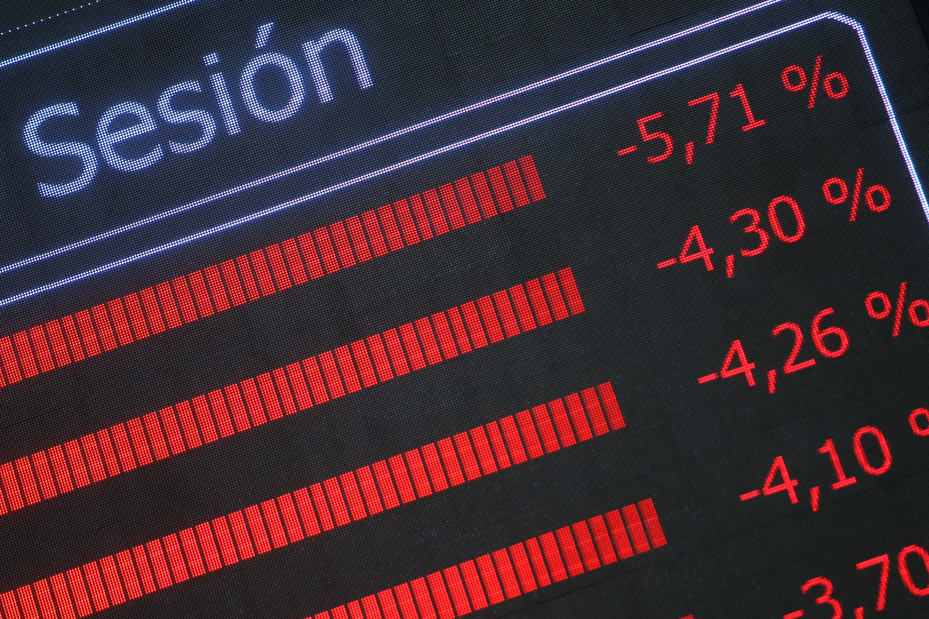 Nueva jornada de caídas en Europa y el Ibex 35